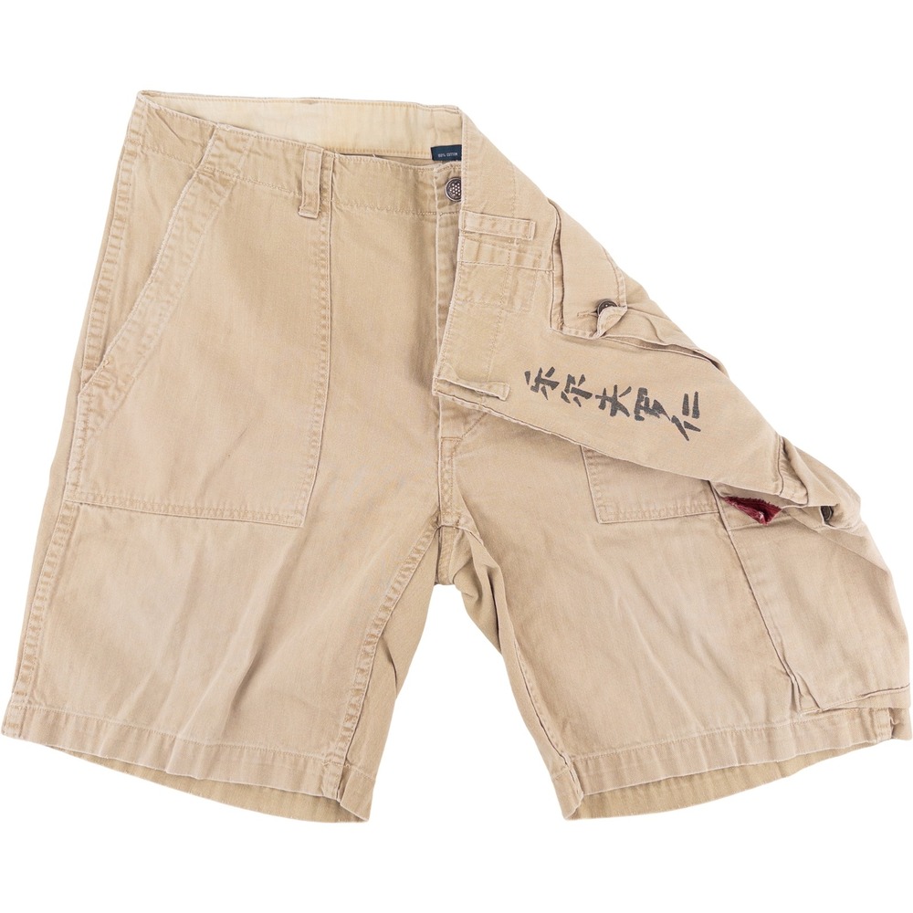 VTG Polo Ralph Lauren Mens 35 GI Fit Drill Khaki Shorts Cargo Utility Japanese